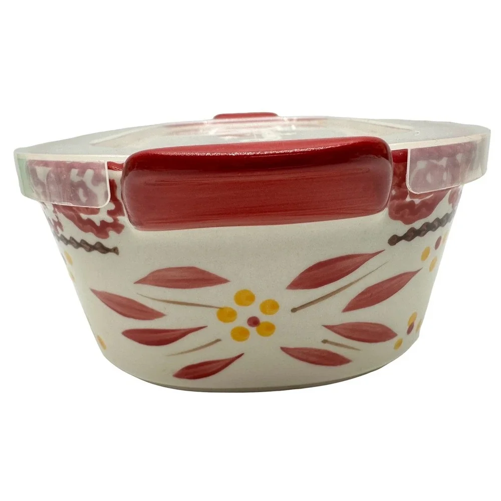 Temptations Old World Loaf Pan 1 Quart With Lid & 10oz.‎ Ramekin Dish